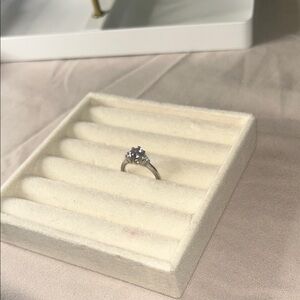 Elegant Silver Solitaire Ring